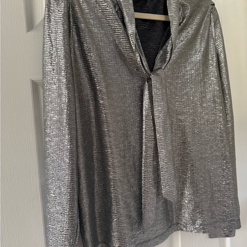 4 for $20: LOFT Metallic Silver Top